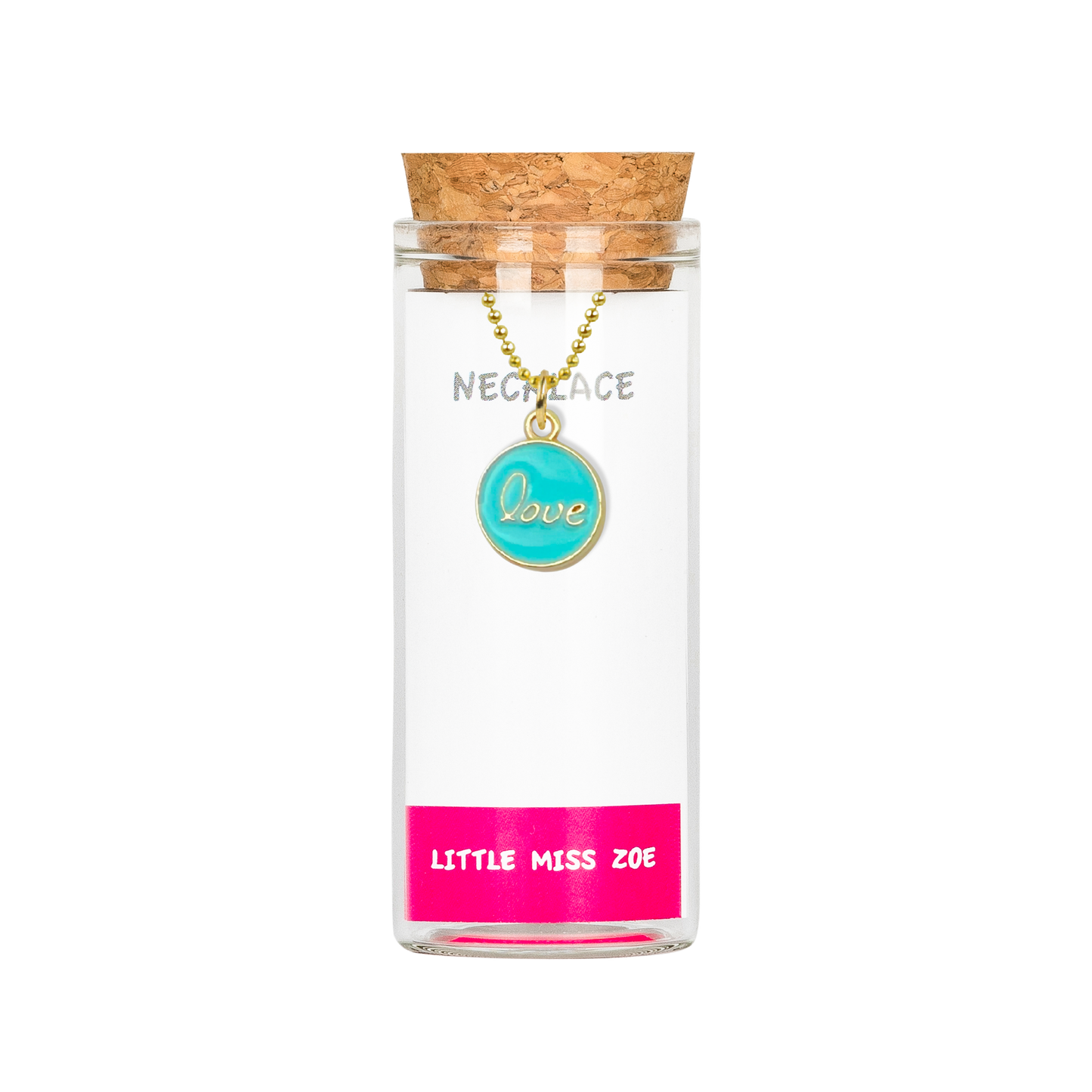 Round Love Necklace in a Bottle