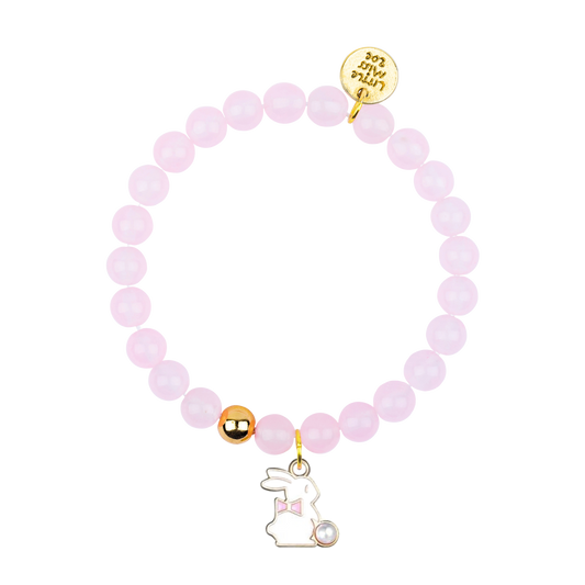 Pearl Bunny Pink Gemstone Bracelet