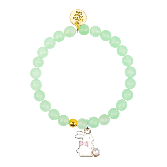 Pearl Bunny Mint Gemstone Bracelet