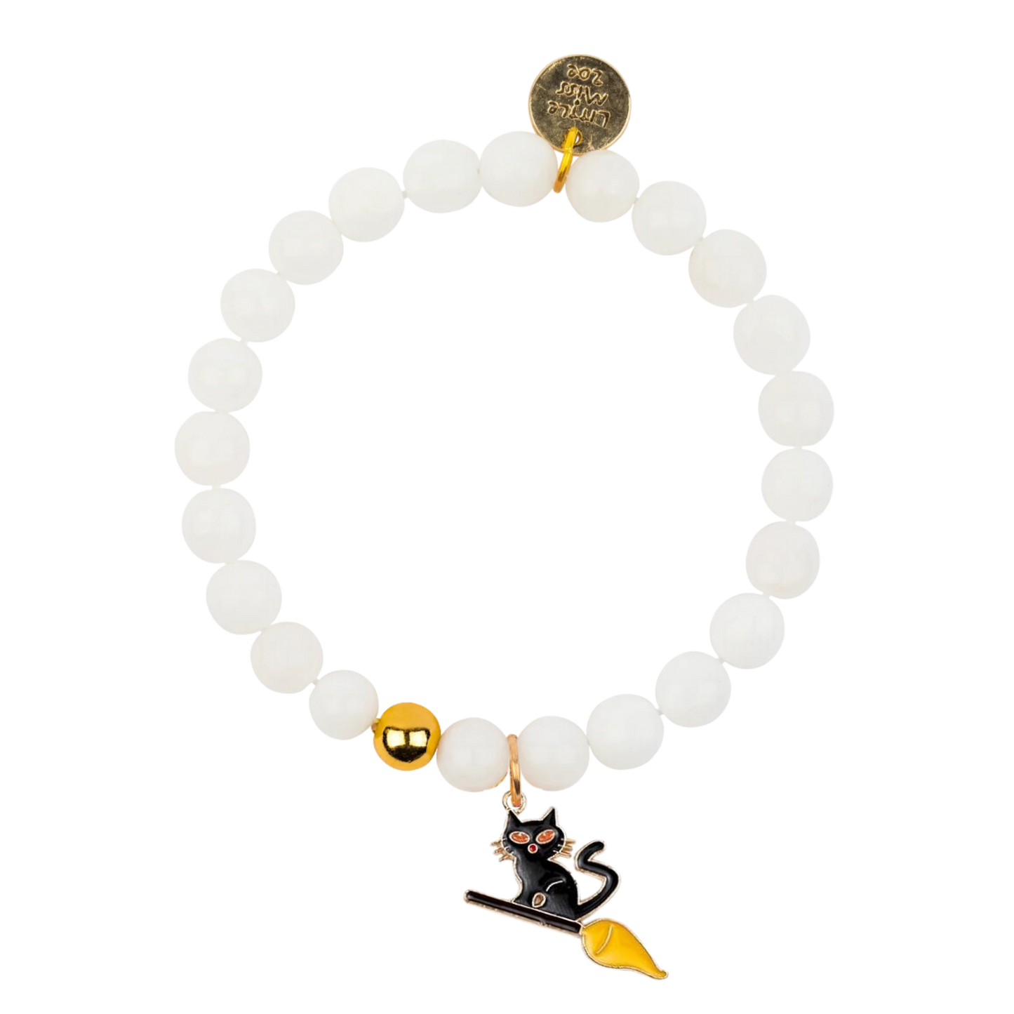 Cat White Gemstone Bracelet