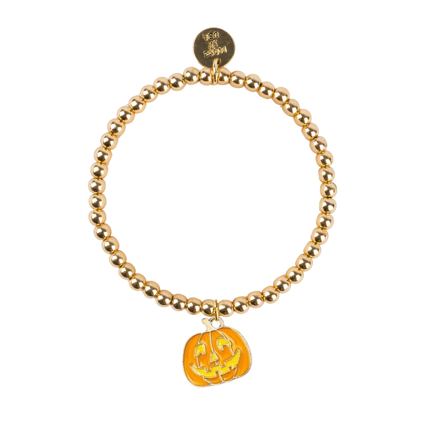 Pumpkin Dainty Gold Bracelet