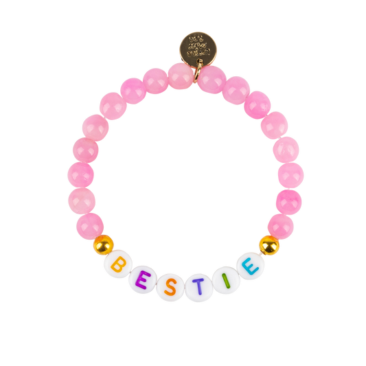 BESTIE Pink Gemstone Bracelet