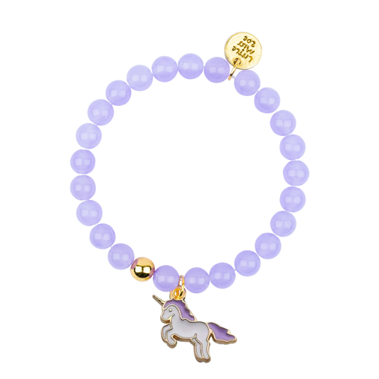 Purple Unicorn Gemstone Bracelet