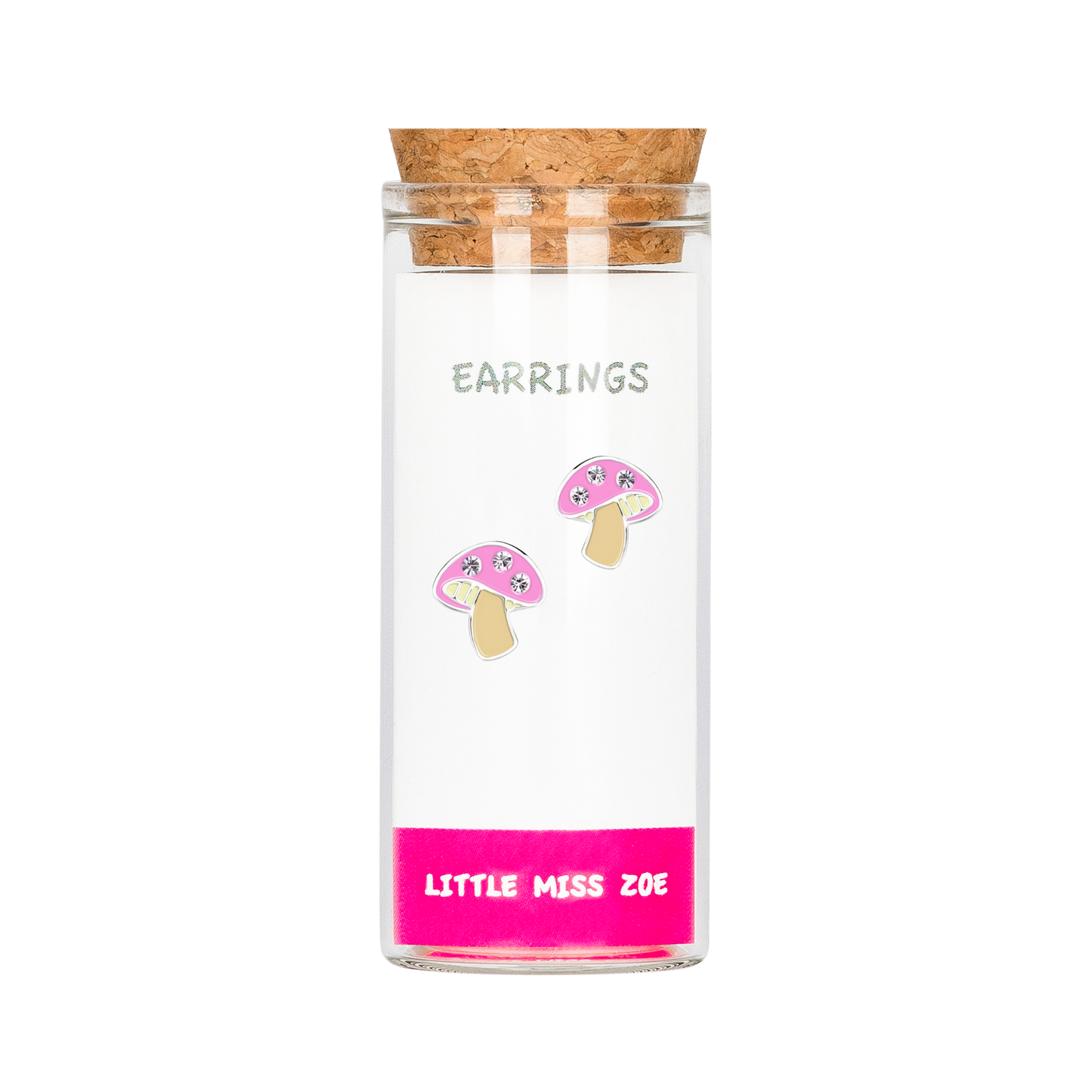 Mushroom Stud Earrings in a Bottle