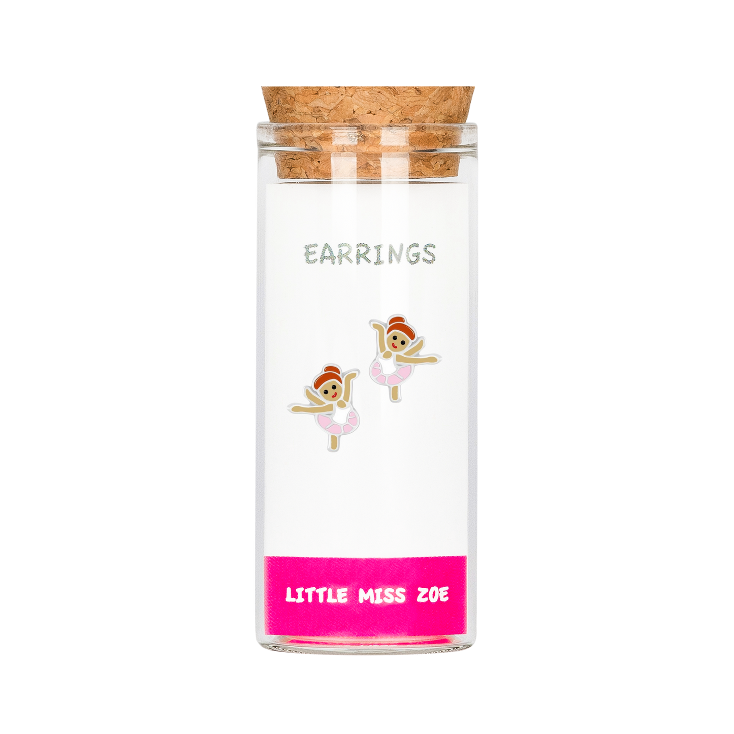 Ballerina Stud Earrings in a Bottle