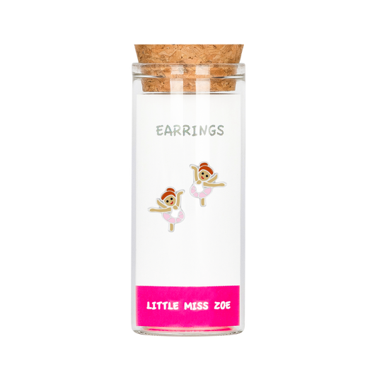 Ballerina Stud Earrings in a Bottle