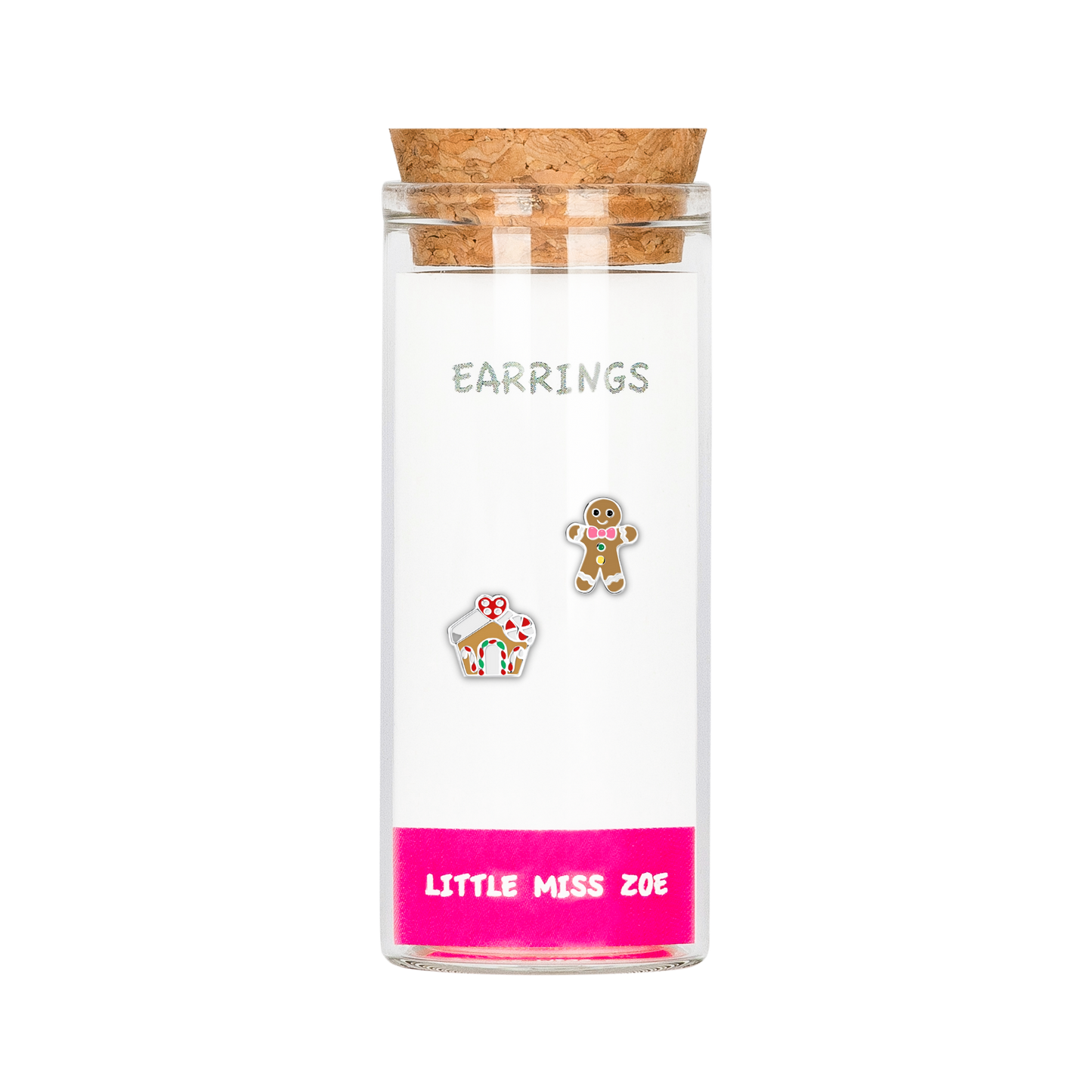 Gingerbread Stud Earrings in a Bottle