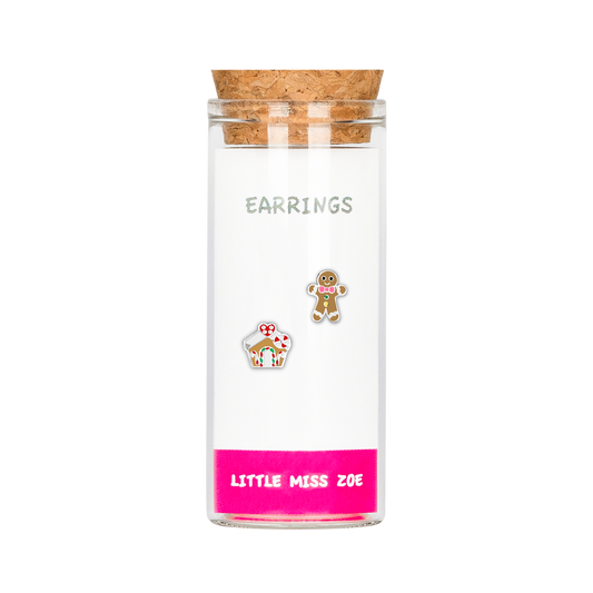 Gingerbread Stud Earrings in a Bottle