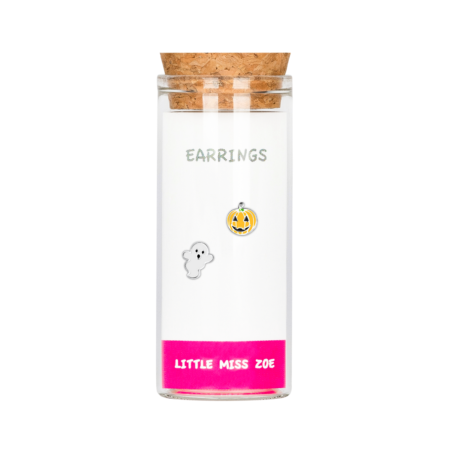 Ghost/Pumpkin Stud Earrings in a Bottle