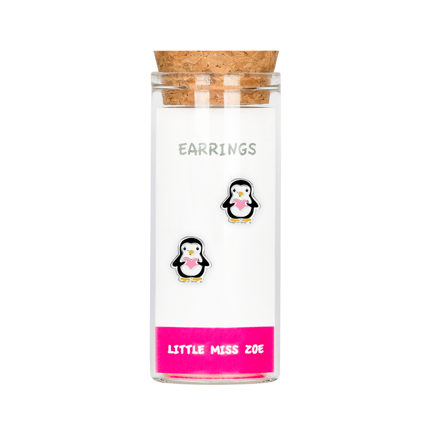 Penguin Earrings in a Bottle