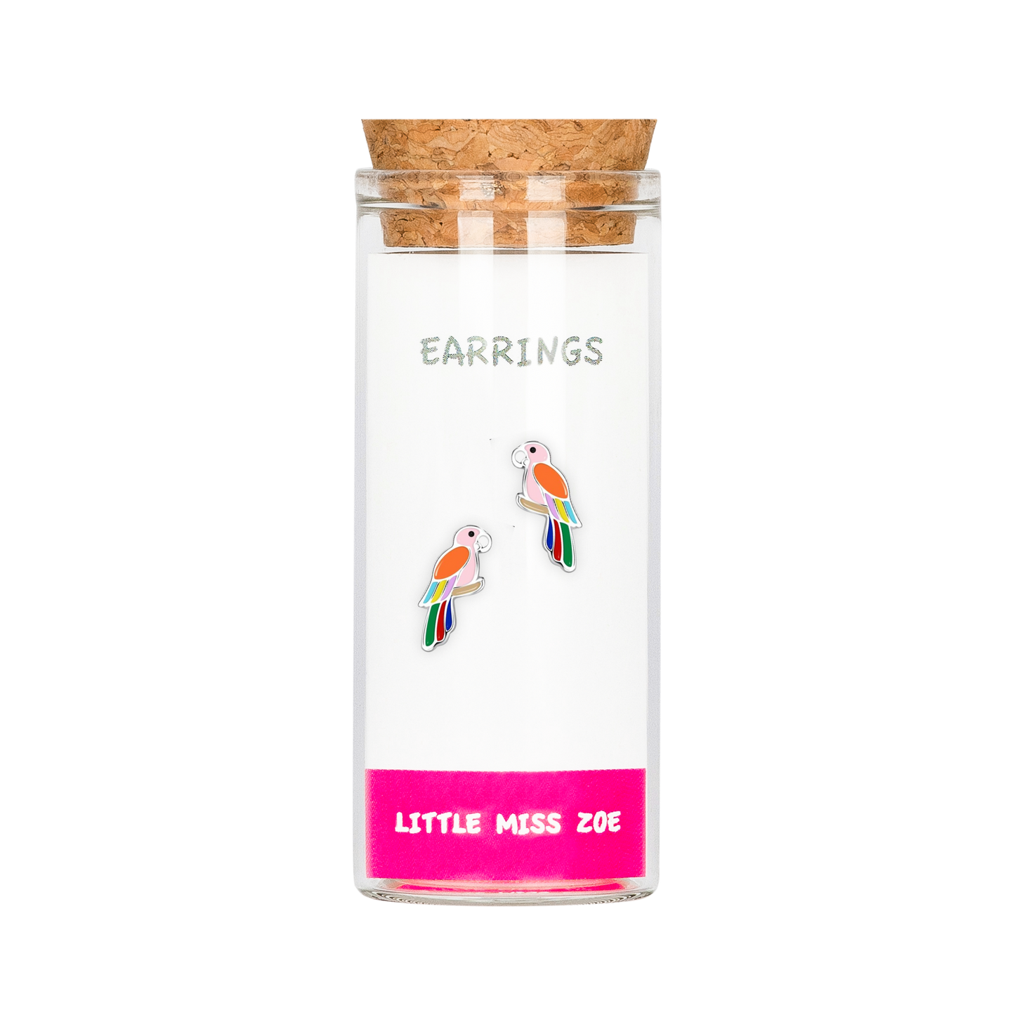 Parrot Earrings in a Bottle