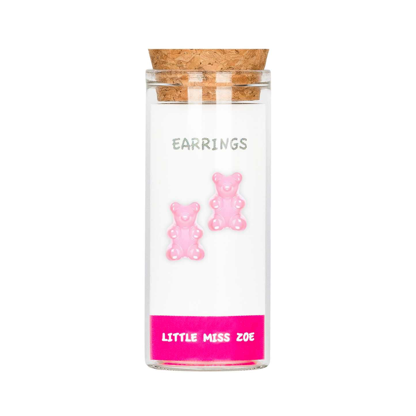 Bubble Gum Yummy Bear Earrings in Bottle