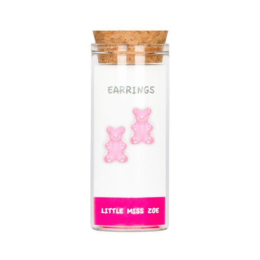 Bubble Gum Yummy Bear Earrings in Bottle