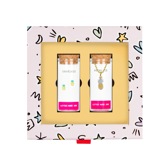 Pineapple Necklace and Earrings Gift Set