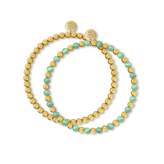 Sunday Sky Dainty Gold Bracelet Set of 2