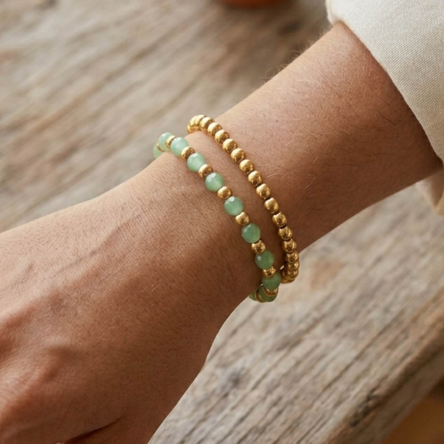 Sunday Sky Dainty Gold Bracelet Set of 2