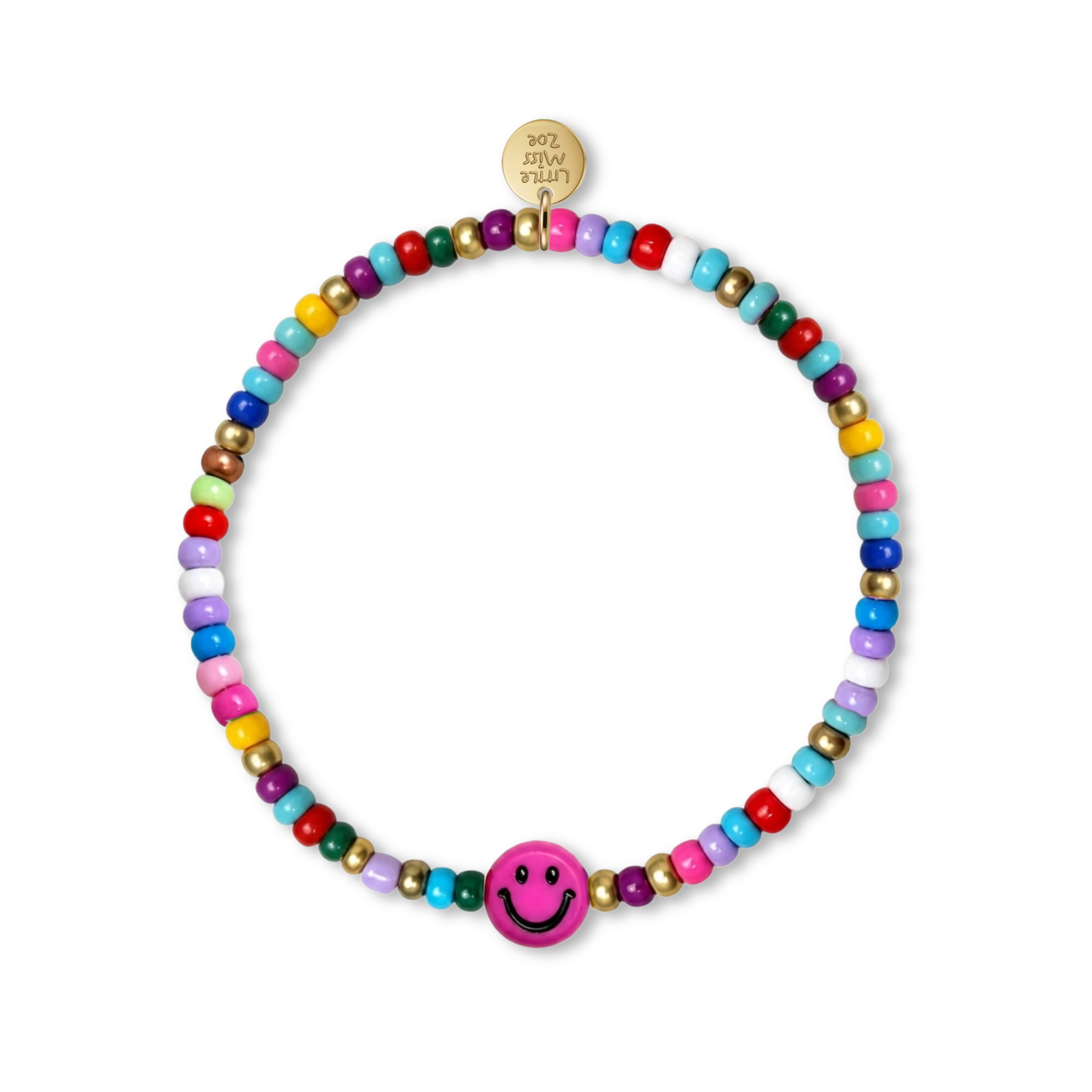 Sunday Sky Beaded Smiley Bracelet