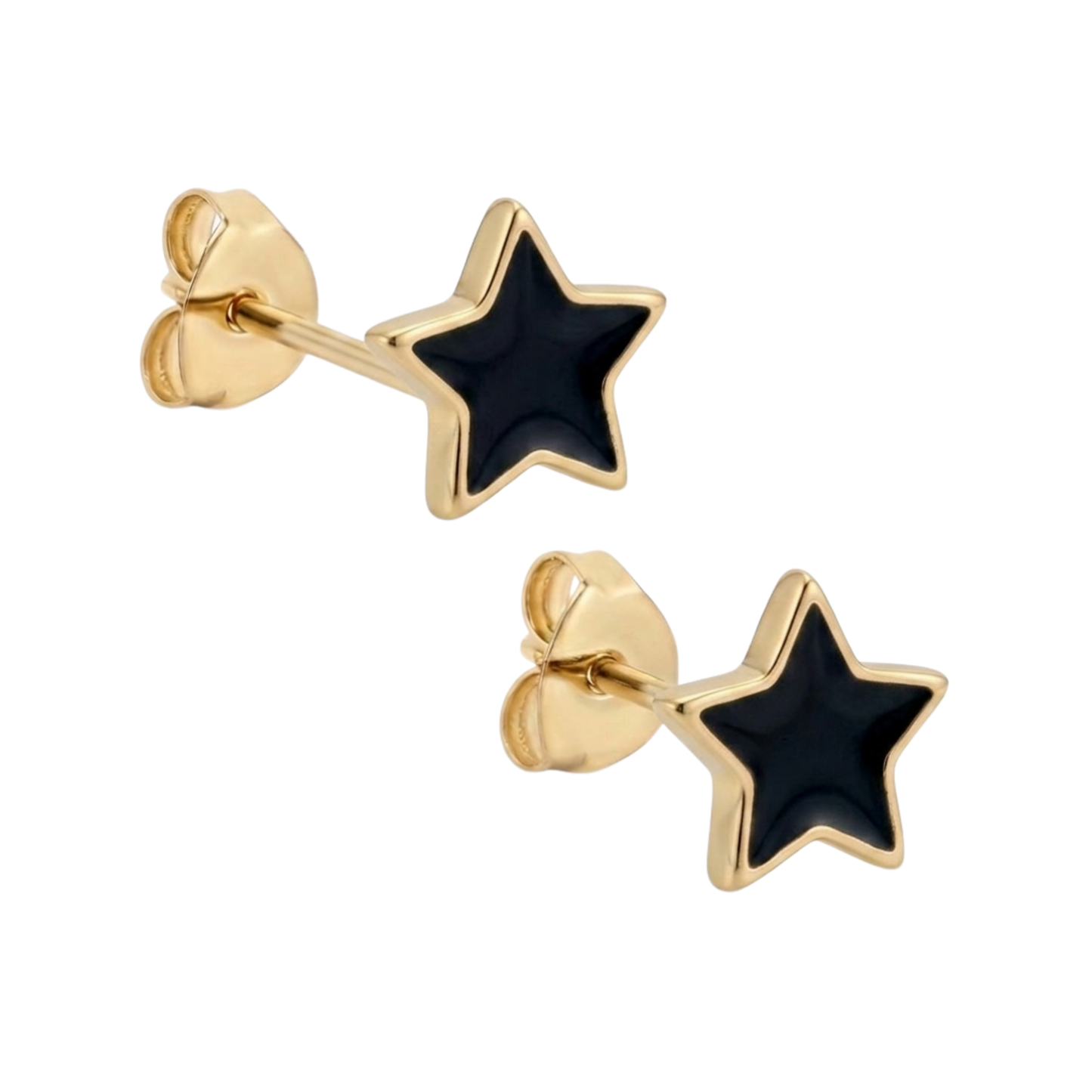 Sunday Sky Sterling Silver Black Star Earrings