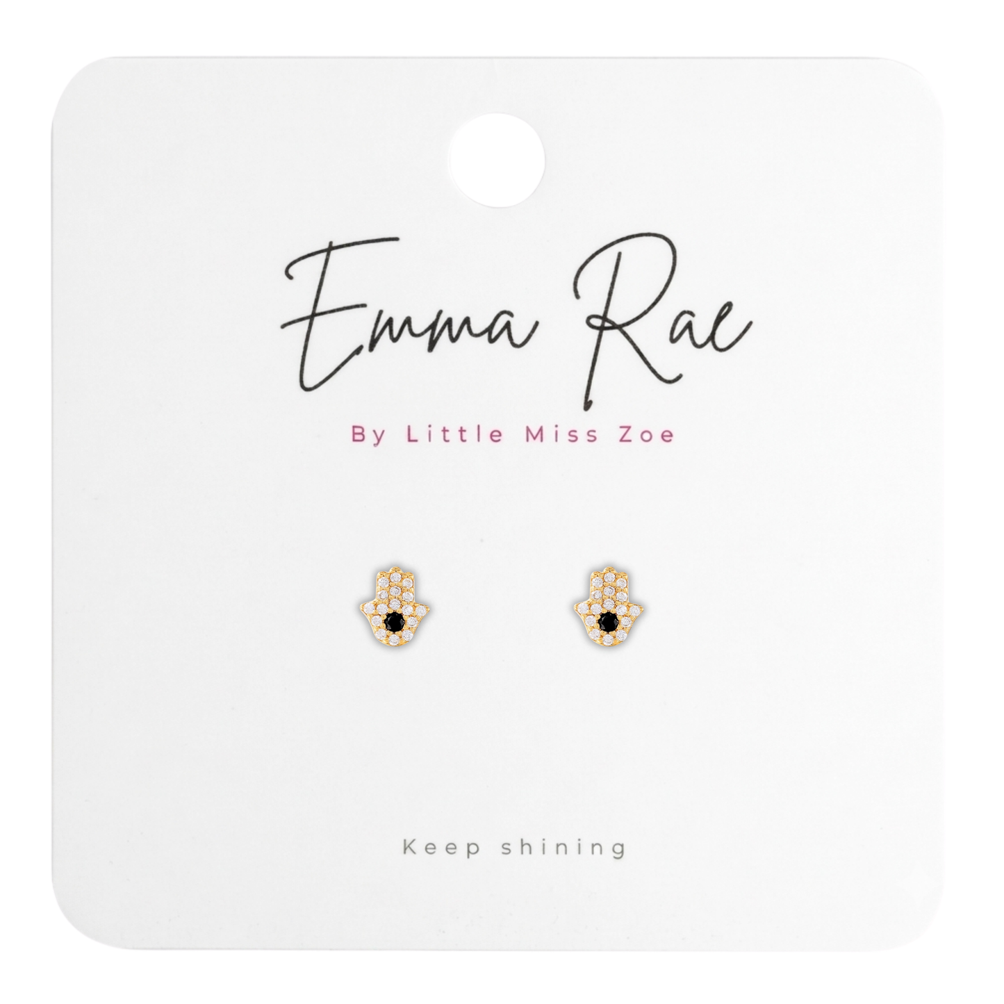 Sunday Sky Sterling Silver Hamsa Earrings