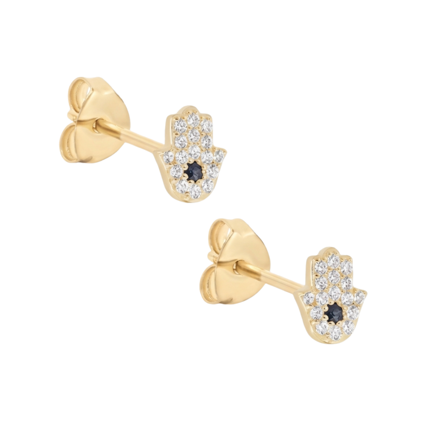 Sunday Sky Sterling Silver Hamsa Earrings