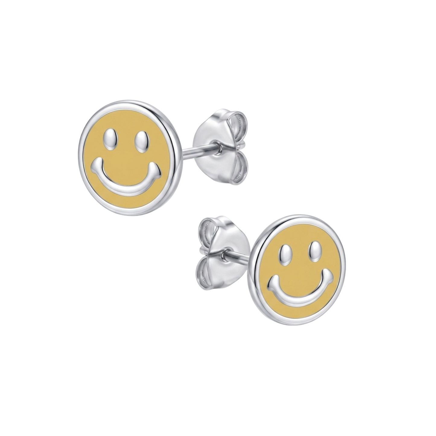 Sunday Sky Sterling Silver Smiley Earrings