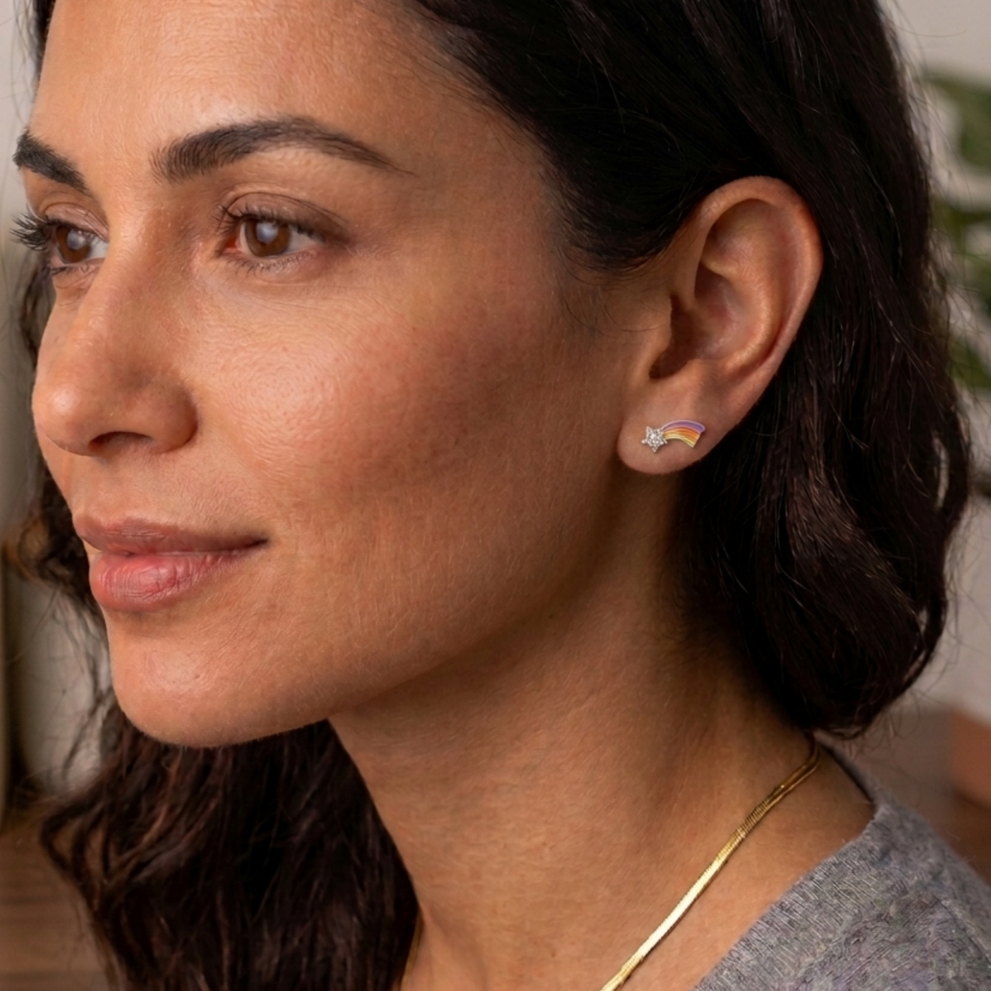 Sunday Sky Sterling Silver Shooting Star Earrings